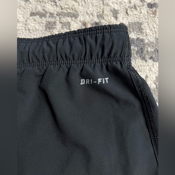 Nike Women's Black and Red DRI-FIT Shorts - Picture 5 of 6